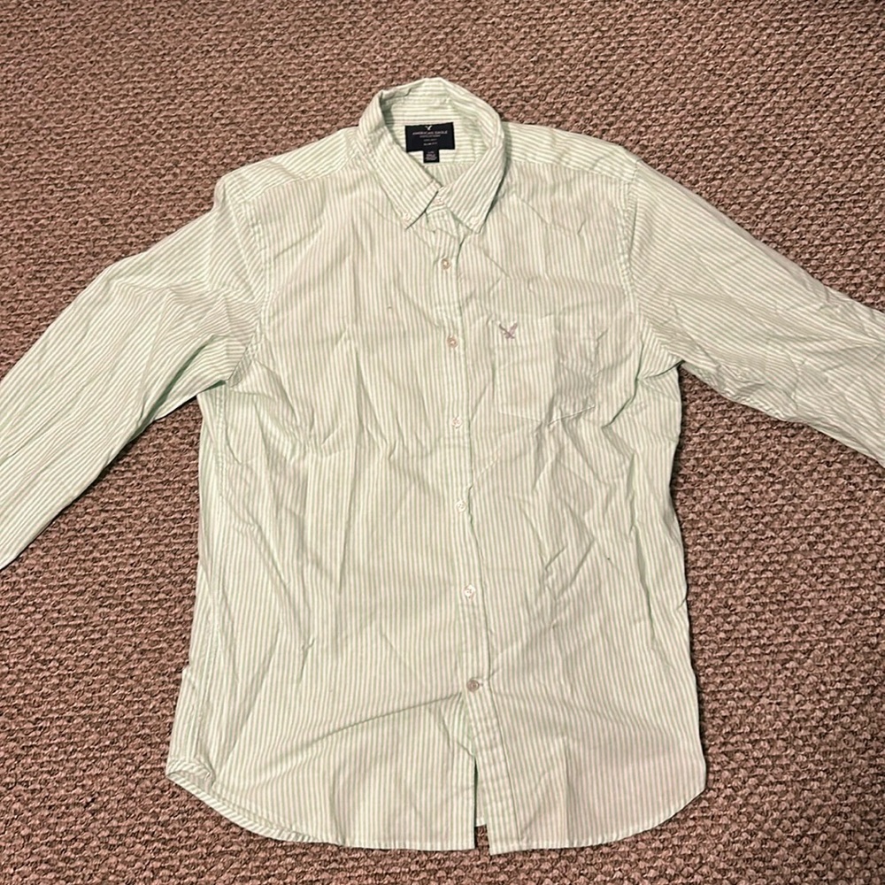 American Eagle Outfitters Slim Fit Button Down Casual Shirt Size Large